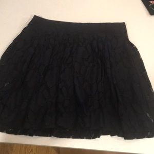 Pleated lace skirt